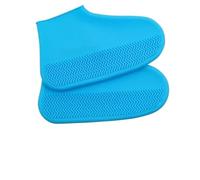 JBJYGSG Lot de 5 paires couvre-chaussures réutilisables, épais et imperméables en silicone, antidérapants résistants à l'usure, for la plage les jours pluie(Blue,M)