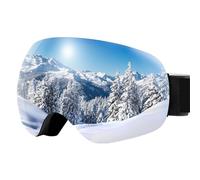 JBJYGSG Lunette De Ski Lunettes de Ski for Sports de plein air, Protection, masque de Ski for hommes et femmes, Anti-buée, grand visage, lunettes de neige, Snowboard(Black Silver)