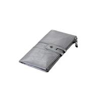 JBJYGSG Portefeuille Femme Portefeuille for Femme en Cuir véritable, Long Portefeuille à loquet, Porte-Cartes, Sac à Main, Porte-Monnaie à Fermeture éclair, Porte-Monnaie(Grey)