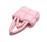 JBJYGSG Sac Matelassé Sac à main en coton for femmes, espace doux, sacs à bandoulière de grande capacité, fourre-tout d'hiver, grands sacs à main for filles(Pink)