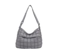 JBJYGSG Sac Matelassé Sac fourre-tout matelassé en Nylon décontracté, sangle réglable, sac à main souple bouffant for femmes, sacs à bandoulière solides rembourrés(Gray)