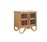 JBJYGSG Table De Chevet avec Tiroir Table de Chevet en rotin tissée à la Main, Meuble Rangement for Chambre Coucher, Simple for séjour chez l'habitant