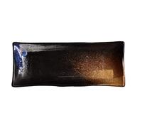 JBKNAN Japonais Créatif Personnalité Rectangulaire Plaque en Céramique/Petit Plat Vaisselle for 1 Personnes,11.02 × 4.33 Pouces