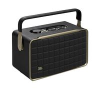 JBL Authentics 300 Enceinte Intelligente connectée Portable avec Wi-FI, Bluetooth et Assistants vocaux, Design rétro, Noire, Prise Britannique (Type G)