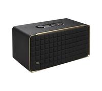 JBL Authentics 500 Enceinte Intelligente connectée Hi-Fidelity avec Wi-FI, Bluetooth et Assistants vocaux, Dolby Atmos, Design rétro, Noire, Prise Britannique (Type G)