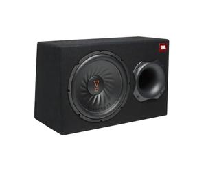 JBL BassPro 12 Active Subwoofer Set - Basses Reflex Woofer JBL Box Large 30 cm, 450 Watt Amplificateur Système Sono Voiture et Voiture Hifi Bass Box Cabinet, Black