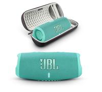 JBL Charge 5 - Haut-Parleur Bluetooth Portable avec étui de Voyage Megen à Coque Rigide étanche IP67 et Sortie de Charge USB (Bleu Sarcelle)