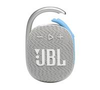 JBL Clip 4 ECO, Enceinte Bluetooth portable, étanche à l'eau et à la poussière, Mousqueton intégré, Autonomie 10h, Blanche