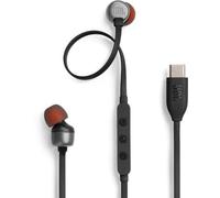 JBL Écouteurs filaires Tune 310 C – Hi-Res, son Pure Bass JBL, USB-C, câble plat, microphone – Noir