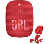 JBL Wind 3S Red Enceinte Bluetooth Portable, 5 W RMS, Haut-Parleur 1,75", IP67 étanche et antipoussière, Bluetooth 5.0, USB-C, autonomie 5 h, Support vélo/Trottinette, Micro intégré