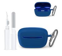 JBL Endurance Race 2 Coque de protection en silicone anti-rayures et anti-chocs avec porte-clés et stylet de nettoyage pour casque Bluetooth Bleu foncé