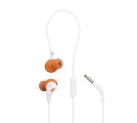 JBL Endurance Run 3 écouteurs filaires Sport avec Technologie FlipHook & TwistLock, IP65 étanche à la poussière et à l’Eau, Son JBL Pure Bass, Micro integré et à Distance, Blanc