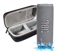 JBL Flip 6 Haut-parleur Bluetooth portable étanche, son puissant et basses profondes, étanchéité IPX7, 12 heures de lecture avec étui rigide Megen Gris