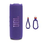 JBL Flip 7 Haut-Parleur Portable étanche et Anti-Chute, Son Pro Bold avec IA Sound Boost, 16 Heures d'autonomie et système PushLock avec Accessoires interchangeables (Violet)