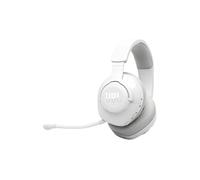 JBL Quantum 360 Casque gaming circum-auriculaire sans fil, double connexion 2,4 GHz et Bluetooth, autonomie 22 h, micro amovible, compatible avec plusieurs plateformes, blanc