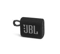 JBL GO3BLK Bluetooth Speaker, USB C Charging, IP67 Dustproof, Waterproof, Passive Radiator, Portable, 2020 Model, Black