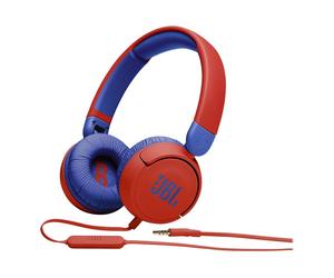 JBL Jr310 - Écouteurs avec micro - sur-oreille - filaire - jack 3,5mm - rouge