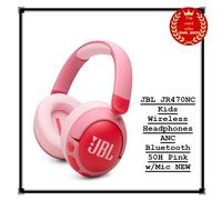 JBL JR470NC Casque Enfant Sans Fil ANC Bluetooth 50H Rose avec Micro NEUF