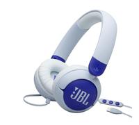 JBL Junior 320C, Casque USB-C Enfant avec Safe Sound, Bleu | Ultra-Portable, Télécommande à 3 Touches avec Microphone, JBL Pure Bass et Safe Sound, Autocollants JBL Inclus