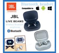 JBL Live Beam 3 Écouteurs fermés sans fil à suppression de bruit, 6 microphones pour une communication parfaite, étanche IP55 Violet