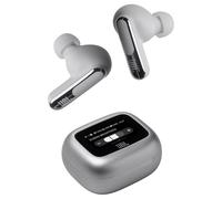 JBL Live Beam 3, Écouteurs sans fil avec oreillettes, Bluetooth, jusqu'à 48 h d'autonomie, Réduction de Bruit Active, son haute fidélité JBL Signature, étanches à l'eau IP55, argent