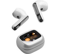JBL Live Flex 4, Écouteurs sans Fil avec Réduction de Bruit Adaptative, 40 h d’autonomie, Son JBL Signature Haute résolution, Étanchéité IP54, Smart Charging Case, Argent