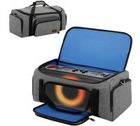 JBL PartyBox On-The-Go/Essential - Sac de transport pour haut-parleur - Imperméable et résistant aux chocs - Avec bandoulière et poignée - Compartiments pour microphone et accessoires - Gris (sac
