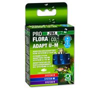JBL Tierbedarf Adaptateur CO2 ProFlora U-M pour aquariums – convertit bouteilles jetables Argent