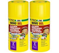 JBL PRONOVO BEL Flakes, Aliment de Base pour Tous Poissons d'Aquarium de 3-10 cm, Flocons pour Poissons, Taille S, 100 ML (Lot de 2)