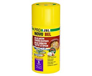 JBL PRONOVO BEL FLAKES, Aliment de Base pour tous Poissons d'Aquarium de 3-10 cm, Flocons pour Poissons, taille S, 100 ml
