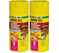 JBL PRONOVO BEL Grano, Aliment de Base pour Tous Poissons d'Aquarium de 8-20 cm, Granulés pour Poissons, Doseur à clic, Taille M, 250 ML (Lot de 2)
