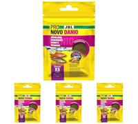 JBL PRONOVO DANIO Grano, Aliment de Base pour Les Barbus et Petits Danios de 3-5 cm, Granulés pour Poissons, Taille XS, 20 ML (Lot de 4)