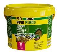 JBL PRONOVO PLECO WAFER, Comprimés Alimentaires avec part de Bois pour Locaridés Herbivores de 1-20 cm, Aliment pour Poissons, taille M, 5,5 L