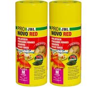 JBL PRONOVO Red Flakes, Aliment de Base pour Poissons Rouges de 8-20 cm, Flocons pour Poissons, Taille M, 250 ML (Lot de 2)
