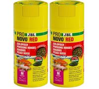 JBL PRONOVO Red Grano, Aliment de Base pour Poissons Rouges de 8-20 cm, Granulés pour Poissons, Doseur à Clic, Taille M, 100 ML (Lot de 2)