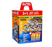 JBL Proterra Turtle Menu 250ml 3+1 Futtersortiment aus 4 Sorten für Alle Wasser- und Sumpfschildkröten 1000 ML Menu