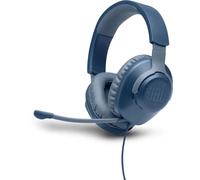JBL Quantum 100 - Micro-casque - circum-aural - filaire - jack 3,5mm - bleu