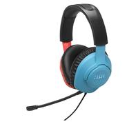 JBL Quantum 100N - Micro-casque - circum-aural - filaire - jack 3,5mm - bleu, rouge