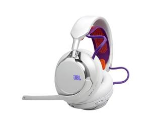 JBL Quantum 950 Casque Gaming sans Fil Bluetooth, Blanc | Multiplateforme avec Son Spatial JBL Quantums, Micro Anti-Bruit, Câble USB-C, 50H d'Autonomie, Pièces Remplaçables
