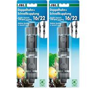 JBL Robinet Double à Raccord Rapide 16/22 (Lot de 2)