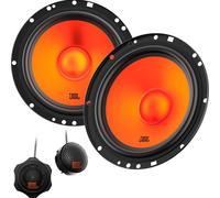 JBL Stage1 GEN2 62CF - 6.5 inch (165mm) 2-Way Component Car Speakers - 80W RMS - 240W Peak - Set of 2 Woofers + 2 Tweeters Audio - with Grilles - Compact Fit - OEM Upgrade
