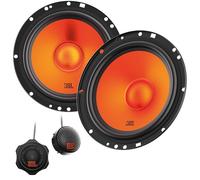 JBL Stage1 GEN2 62CF - 6.5 inch (165mm) 2-Way Component Car Speakers - 80W RMS - 240W Peak - Set of 2 Woofers + 2 Tweeters Audio - with Grilles - Compact Fit - OEM Upgrade