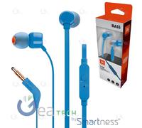 JBL T110 Casque Écouteurs Avec Fil + Commande Et Microphone | BLEU