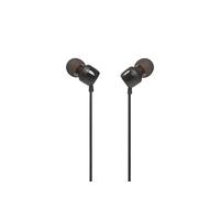 JBL T110 - Ecouteurs intra-auriculaires filaires - Son Pure Bass de JBL et bouton de contrôle - Connectivité : câble Jack 3,5 mm - Couleur : Noir