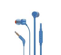 JBL T110 Écouteurs Intra-Auriculaires filaires universels avec télécommande et Microphone Bleu