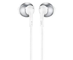 JBL T205 Casque et Micro Binaural écouteur Chrome, Blanc avec Fil - Casques et micros