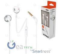 JBL T205 Intra-Auricolare + Fil Commande Micro Universale Jack 3,5mm Blanc