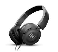 JBL T450 - Casque supra-auriculaire léger et pliable - Écouteurs audio avec microphone - Avec télécommande 1 bouton - Câble plat : sans nœuds - Noir