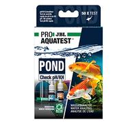 JBL Test de l'eau, Avec 50 Tests et Accessoires, Pour Eau de Bassin, de Conduite et de Puits, PROAQUATEST POND Check pH/KH
