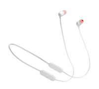 JBL Tune 125 Écouteurs Intra-Auriculaires Bluetooth sans Fil avec Micro 3 Boutons et câble Plat Blanc